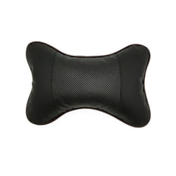 Pu Leather Car Neck Pillows Head Support Protector Universal Headrest - Black White withHole