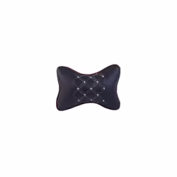 1 Pcs Car Neck Pillows Pu Leather Head Support Protector Black/Red Universal - 6