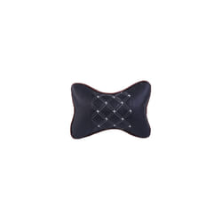 1 Pcs Car Neck Pillows Pu Leather Head Support Protector Black/Red Universal - 6