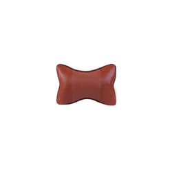 1 Pcs Car Neck Pillows Pu Leather Head Support Protector Black/Red Universal - 4