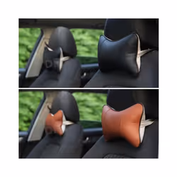 1PC Car Neck Pillows Car Headrest Cushion Support Seat Accessories Universal - Brown