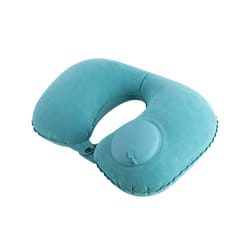 U-Shape Inflatable Travel Pillow Neck Pillow Car Head Rest Air Pillows - Blue