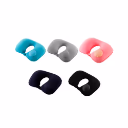 U-Shape Inflatable Travel Pillow Neck Pillow Car Head Rest Air Pillows - Blue