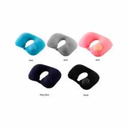 U-Shape Inflatable Travel Pillow Neck Pillow Car Head Rest Air Pillows - Grey
