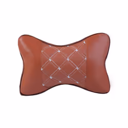 Car Neck Pillows Both Side Pu Leather 1pcs Pack Headrest For Head Pain - C-brown