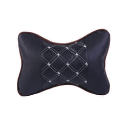 Car Neck Pillows Both Side Pu Leather 1pcs Pack Headrest For Head Pain - C-black