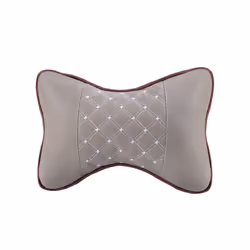 Car Neck Pillows Both Side Pu Leather 1pcs Pack Headrest For Head Pain - C-grey