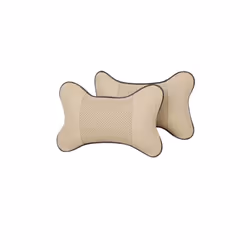 Car Pillow Auto Interior Accessories Car Headrest PU Leather Neck Headrest - 1pcs C