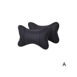 Car Pillow Auto Interior Accessories Car Headrest PU Leather Neck Headrest - 1pcs A