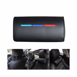 Car Seat Head Neck Pillow Protection PU Auto Headrest Support Rest Travelling - Headrest 1 Pcs