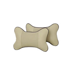 1PC Neck Pillow Bone Car Care Car Auto Seat Head Neck Rest Cushion Headrest - Khaki