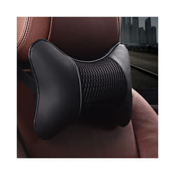 Car Neck Pillows Both Side Pu Leather 1pcs Pack Headrest For Head Pain - Black