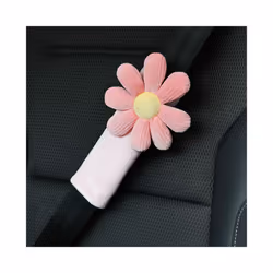 Cute Flower Car Neck Pillow Cushion Soft Car Headrest Waist Pillow Safety - Pink shoulder pad