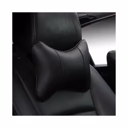 Car Neck Pillows Pu Leather head support protector black/red universal - Red
