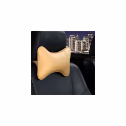Car Neck Pillows Pu Leather head support protector black/red universal - beige