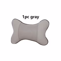 Universal Car Neck Pillows Neck Headrest Protector PVC Leather  Headrest - gray