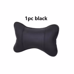 Universal Car Neck Pillows Neck Headrest Protector PVC Leather Headrest - black
