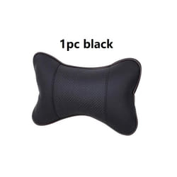 Universal Car Neck Pillows Neck Headrest Protector PVC Leather  Headrest - black