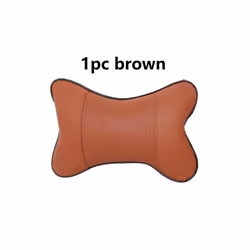 Universal Car Neck Pillows Neck Headrest Protector PVC Leather  Headrest - brown