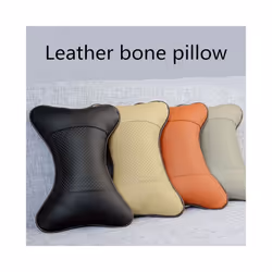 Car Leather Neck Pillow Headrest for BMW E60 E30 F30 F10 F20 E36 F15 F25 - 1 PCS Grey