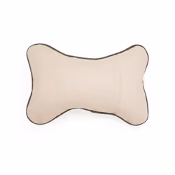 Car Leather Neck Pillow Headrest for BMW E60 E30 F30 F10 F20 E36 F15 F25 - 1 PCS  Beige