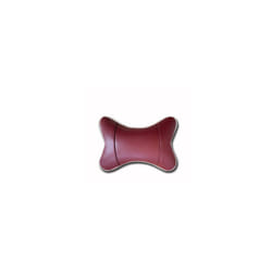 Car Neck Pillows Both Side Pu Leather 1pcs Pack Headrest For Head Pain - B-red