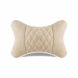 Car Neck Pillows Both Side Pu Leather 1pcs Pack Headrest For Head Pain - B-beige