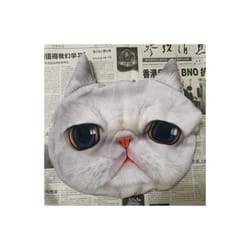 Newest 2022 3D Printed Dog Cat face Car Headrest Neck Rest Auto Neck Safety - 14 Without filler