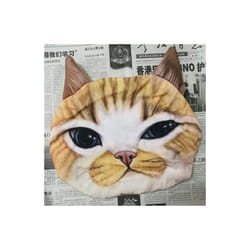 Newest 2022 3D Printed Dog Cat face Car Headrest Neck Rest Auto Neck Safety - 15 Without filler