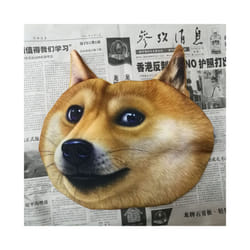 Newest 2022 3D Printed Dog Cat face Car Headrest Neck Rest Auto Neck Safety - 7 Without filler