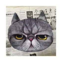 Newest 2022 3D Printed Dog Cat face Car Headrest Neck Rest Auto Neck Safety - 1 Without filler