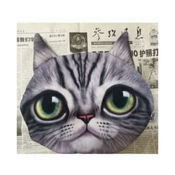 Newest 2022 3D Printed Dog Cat face Car Headrest Neck Rest Auto Neck Safety - 12 Without filler