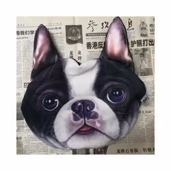 Newest 2022 3D Printed Dog Cat face Car Headrest Neck Rest Auto Neck Safety - 5 Without filler