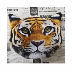 Newest 2022 3D Printed Dog Cat face Car Headrest Neck Rest Auto Neck Safety - 6 Without filler