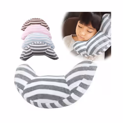 Car Headrest Pillow Sleeping Head Support Children Nap Shoulder Belt Pad - Gray
