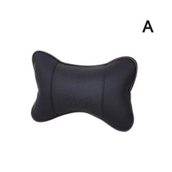 1pcs Universal Car Neck Pillow Leather Breathable Mesh Auto Car Neck Rest - Black