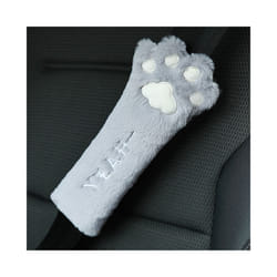 Car Female Decorative Seat Belt Protection Waist Cover Car Plush Headrest - Grey Shoulderpads