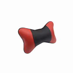 Car Seat Headrest Covers Car Leather Breathable Safety Pillow Auto Car - Black Red