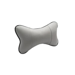 Car Seat Headrest Covers Car Leather Breathable Safety Pillow Auto Car - Gray