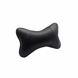Car Seat Headrest Covers Car Leather Breathable Safety Pillow Auto Car - black