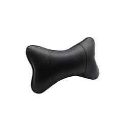 Car Seat Headrest Covers Car Leather Breathable Safety Pillow Auto Car - black