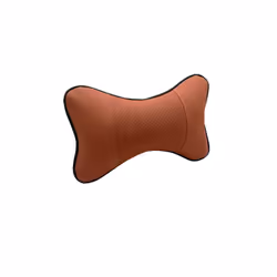 Car Seat Headrest Covers Car Leather Breathable Safety Pillow Auto Car - Brown