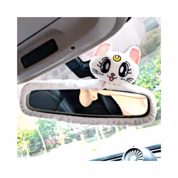 Cartoon Car Headrest Pillow Cute Car Luna Cat Head Plush Neck Pillow Car - 15