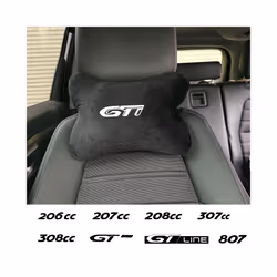 Car Pillow Car Seat Headrest Auto Logo Neck Pillow For Peugeot RIFTER - For GT-