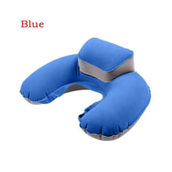 Inflatable Travel Neck Pillow Soft Air U Shaped Car Head Rest Support - 1
