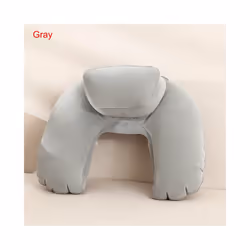 Inflatable Travel Neck Pillow Soft Air U Shaped Car Head Rest Support - 4