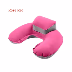 Inflatable Travel Neck Pillow Soft Air U Shaped Car Head Rest Support - 3