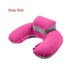 Inflatable Travel Neck Pillow Soft Air U Shaped Car Head Rest Support - 3