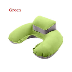 Inflatable Travel Neck Pillow Soft Air U Shaped Car Head Rest Support - 2