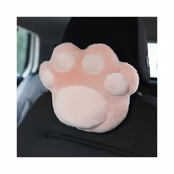 2023 Car Plush Headrest Neck Pillow Cute Cat Paw Feminine Decoration In - pink headrest
